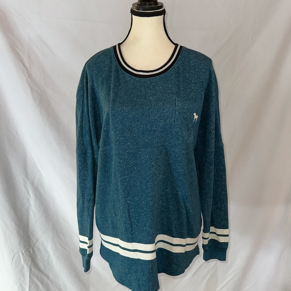PINK Victorias Secret • Oversized Pullover Pocket Tee Shirt • Women’s Size S - Picture 1 of 7